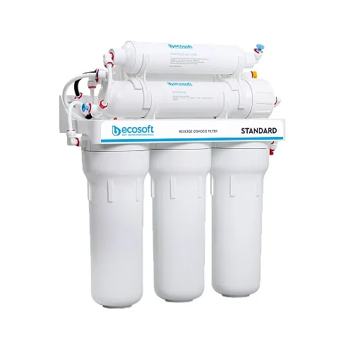 Система очистки воды Ecosoft Standard 6-50M с минерализатором, мембрана 50 gpd, краник для капельного отбора