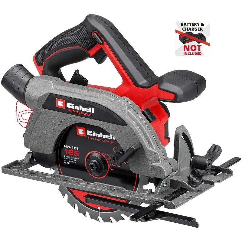 Акумуляторна дискова пила Einhell TP-CS 18/165 Li BL-Solo 18В 5000 об/хв, 165 мм, 2.95 кг (без батареї та зарядного пристрою)