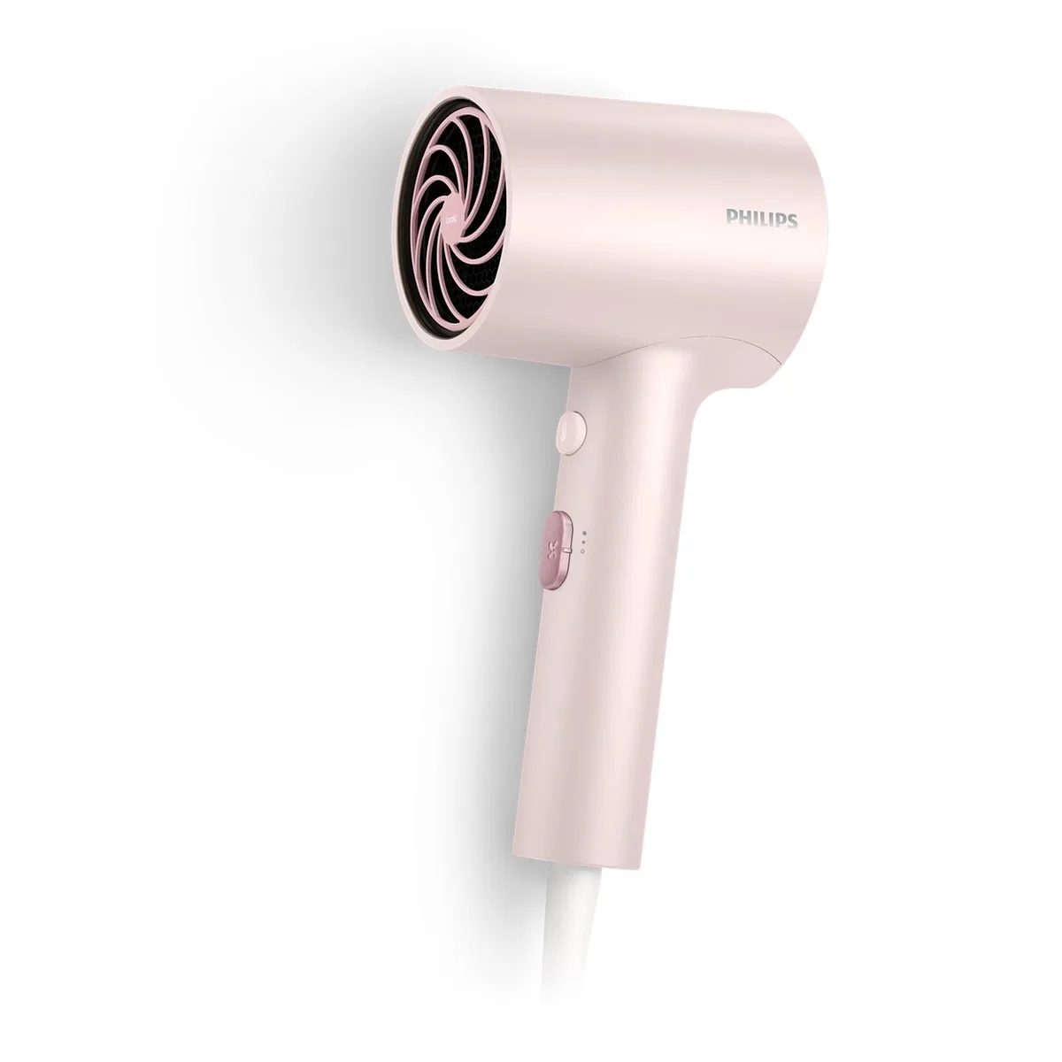 Фен Philips 3000 Series, 1600 Вт, 2 швидкості, з іонізацією, рожевого кольору.