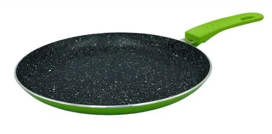 Млинцева сковорода 23 см антипригарна Eco Granite зелена алюміній