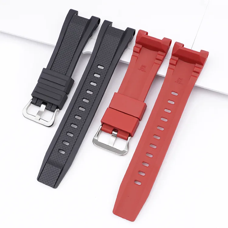 Ремінець Casio полімер 21,2 см червоний 23 мм