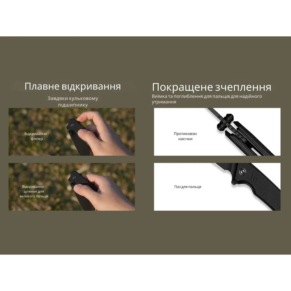 Складаний ніж Civivi 14C28N 83,2 мм G10 чорний
