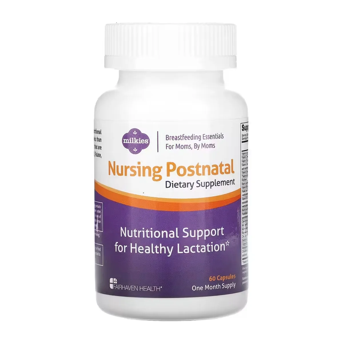 Milkies Nursing Postnatal Breastfeeding Multivitamin 60 капсул рослинна капсула