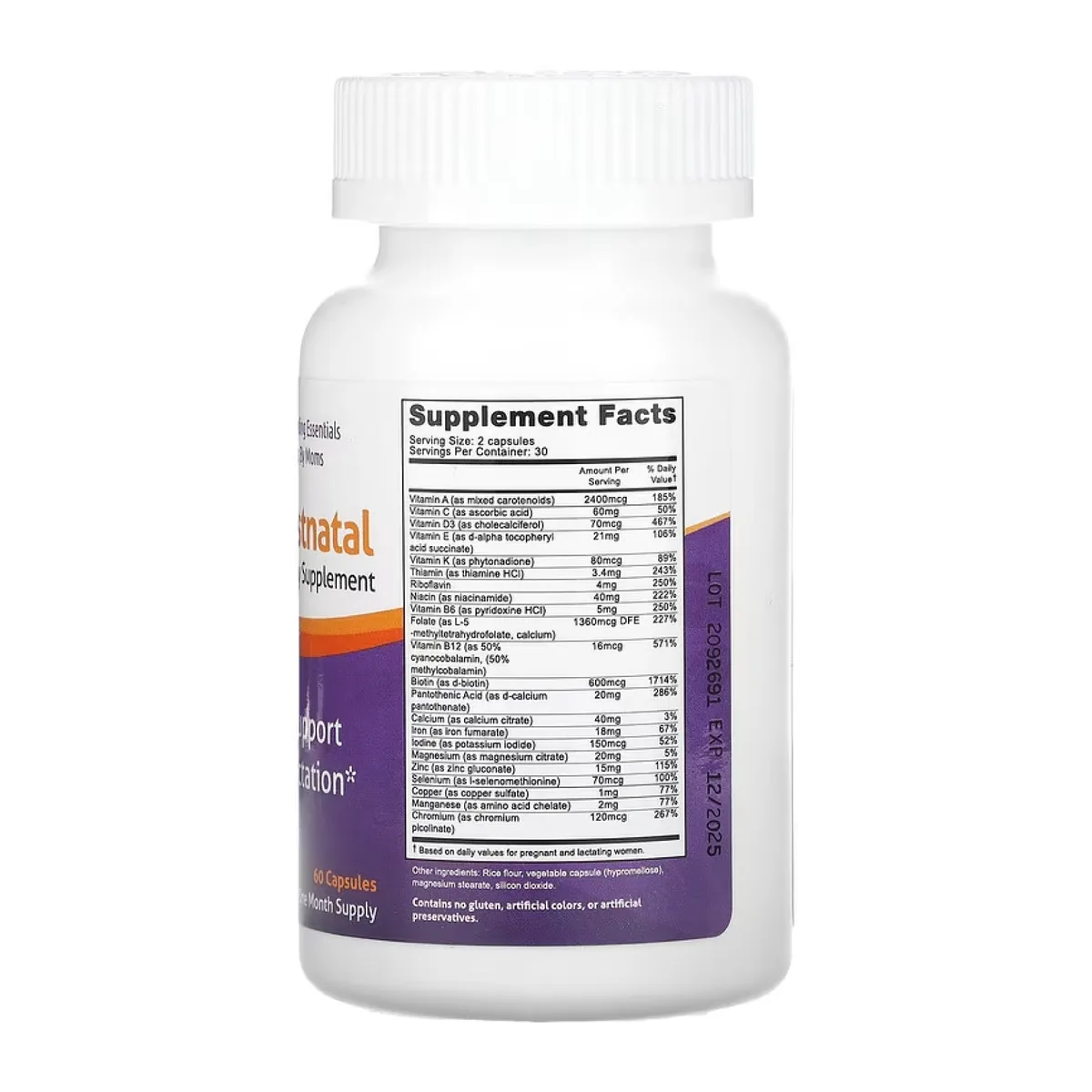 Milkies Nursing Postnatal Breastfeeding Multivitamin 60 капсул рослинна капсула