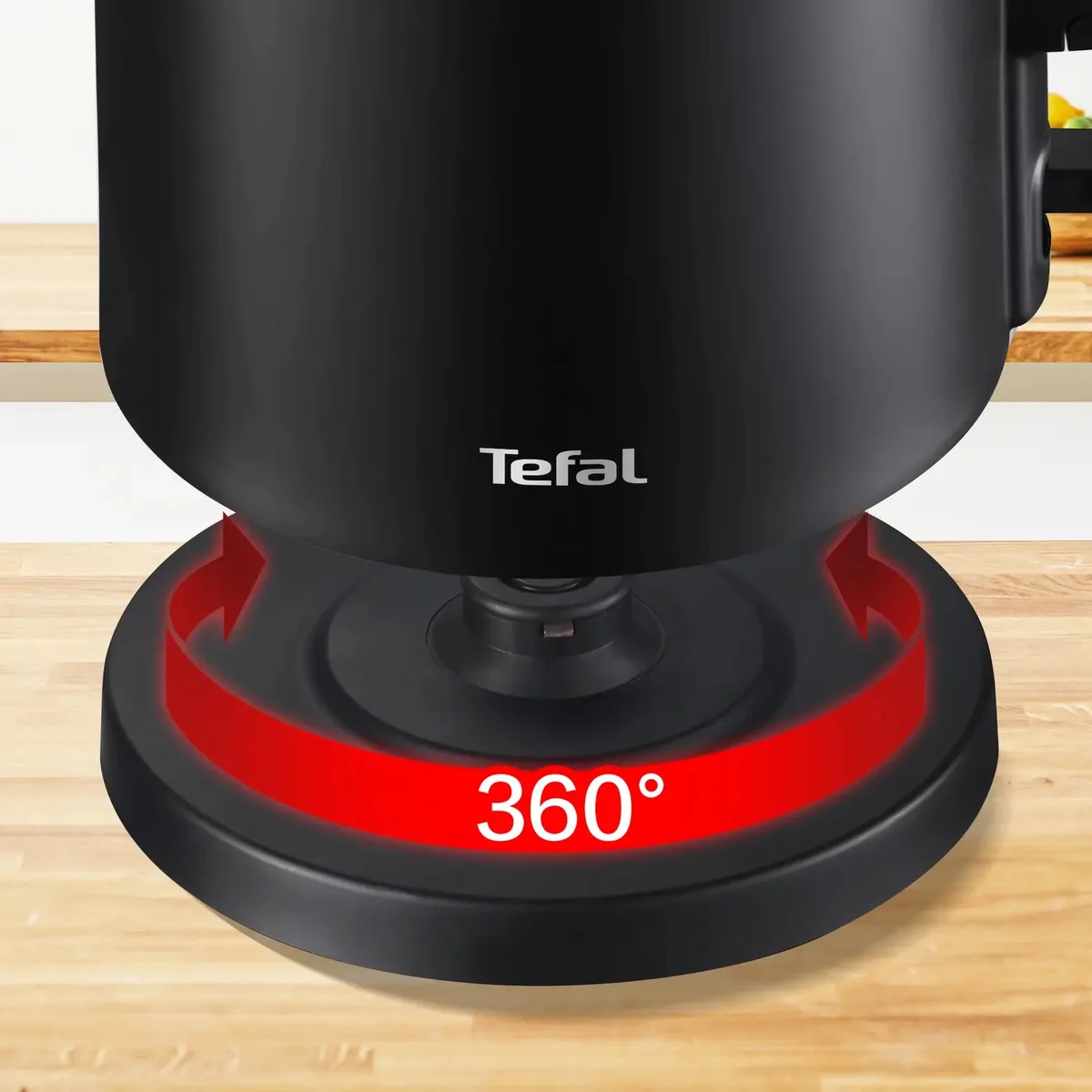 Електричний чайник Tefal Thermo Protect, 1.5л, пластиковий корпус, нержавіюча сталь, чорний колір.