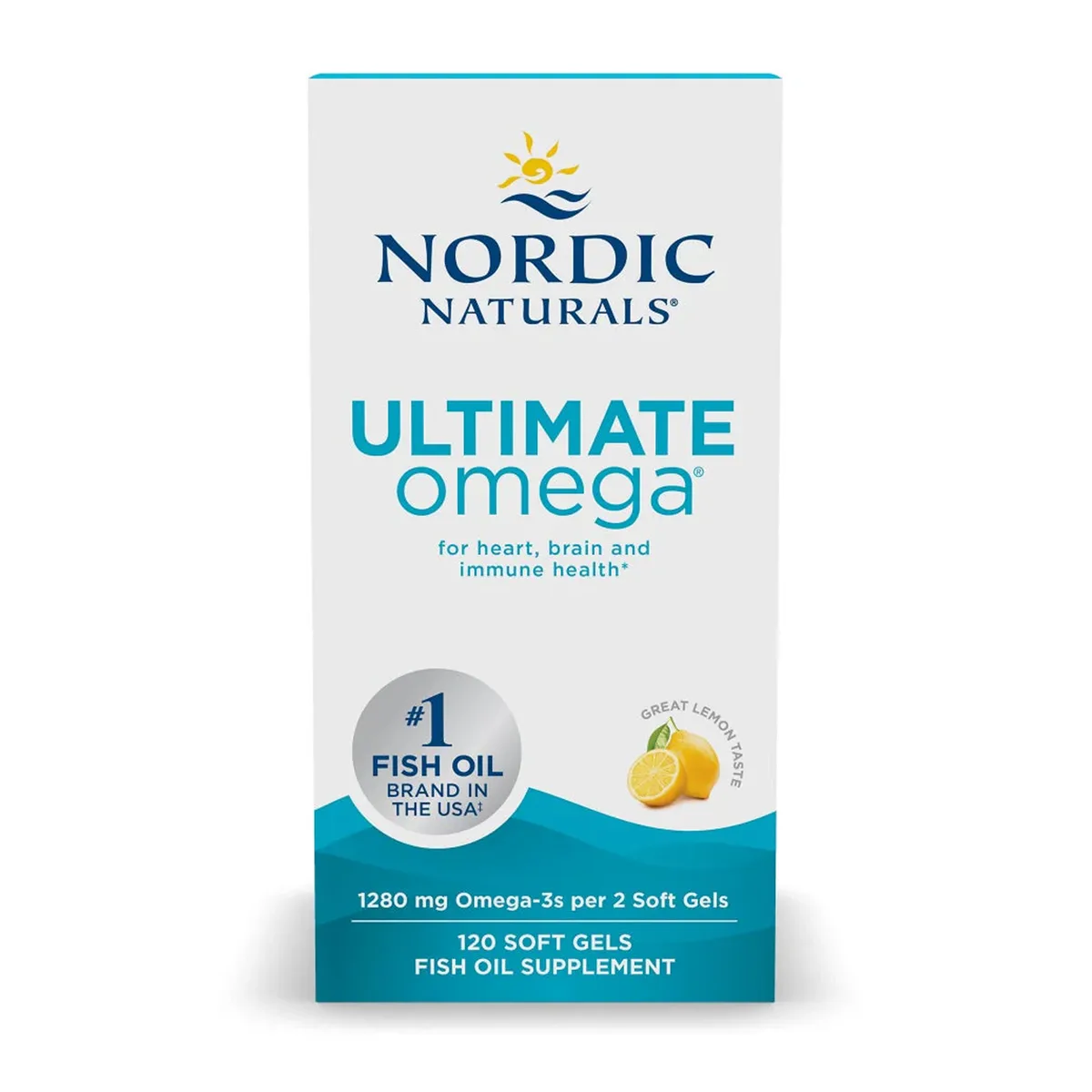 Ultimate Omega Nordic Naturals м'які гелеві капсули 120 шт Омега-3 з лимонним смаком