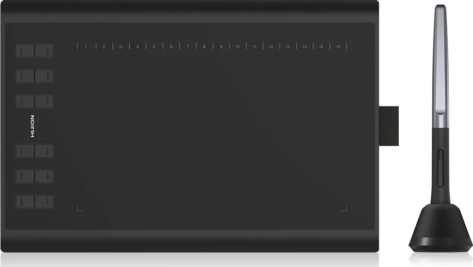 Графічний планшет Huion 10"x6.2" H1060P, MicroUSB, чорний