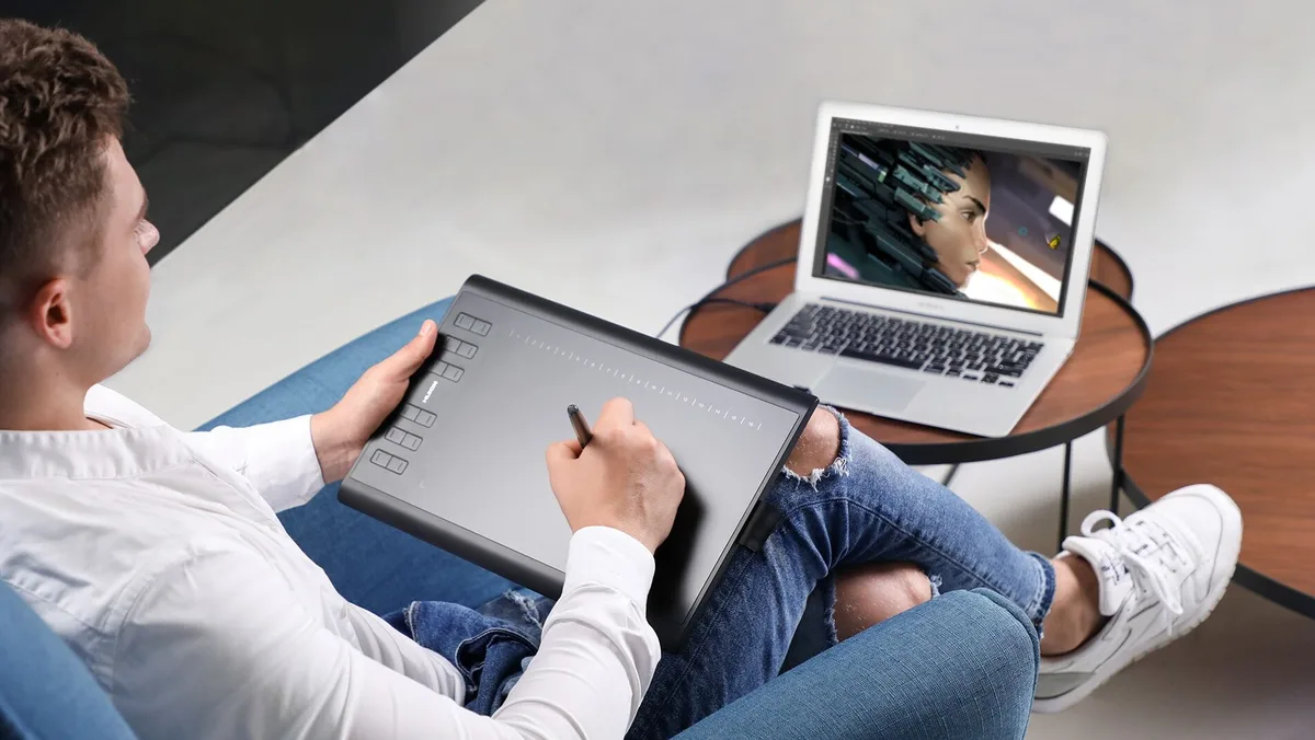Графический планшет Huion 10"x6.2" H1060P, MicroUSB, черный