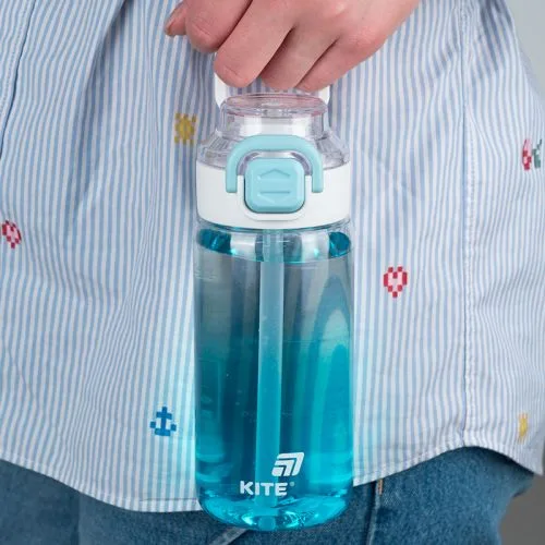 Пляшечка для води Kite 600 мл блакитна спортивна ємність для пиття