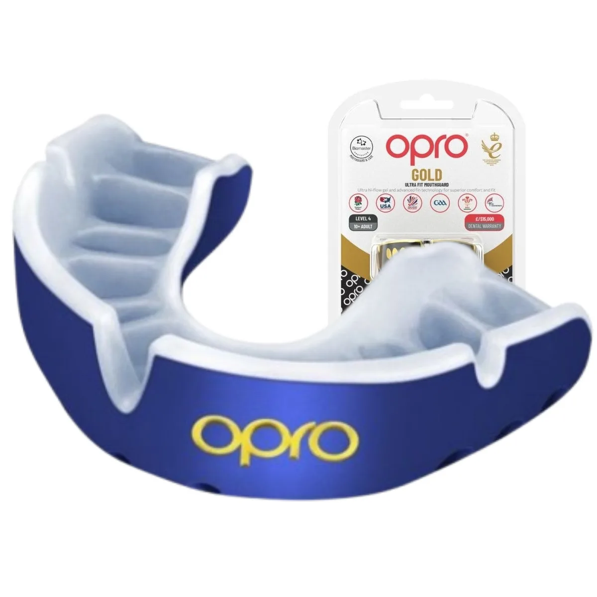Капа OPRO термопластик доросла 11+ синя перлова