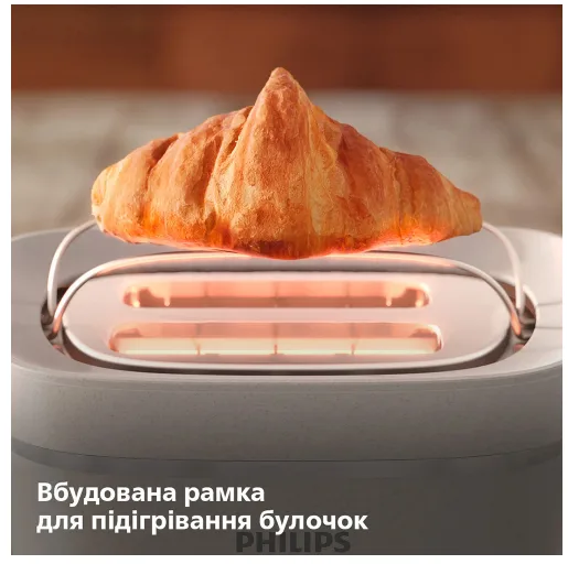 Тостер Philips Пластик 2 тости 16,2х28,5х19,9 см Білий