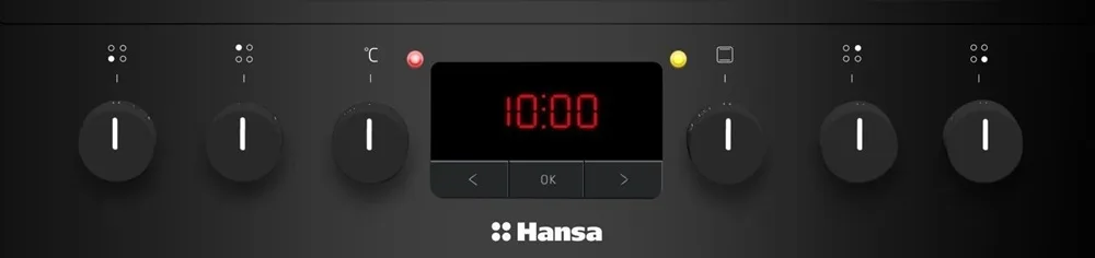 Електрична плита Hansa 4 конфорки 50х85х60 см чорна склокераміка 65 л