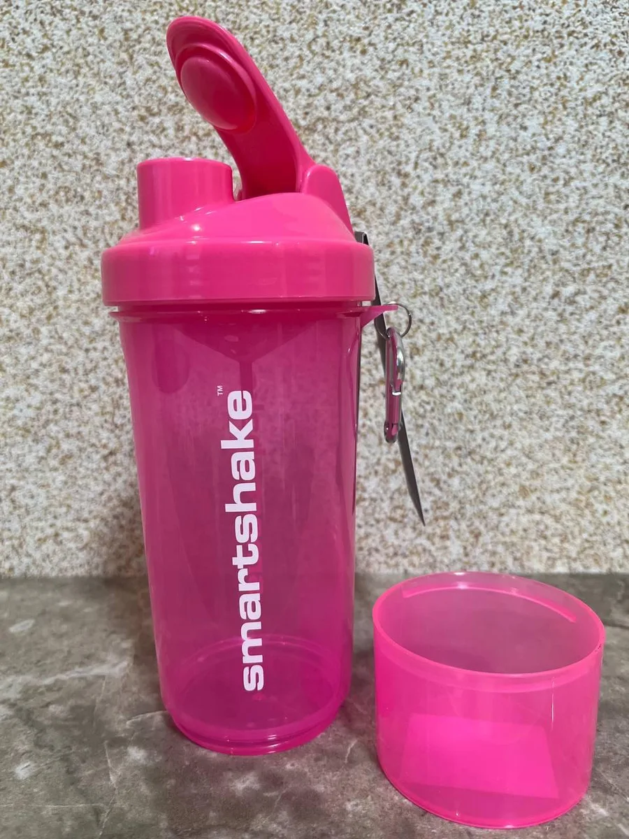 Шейкер спортивний SmartShake пластик 500 мл Рожевий