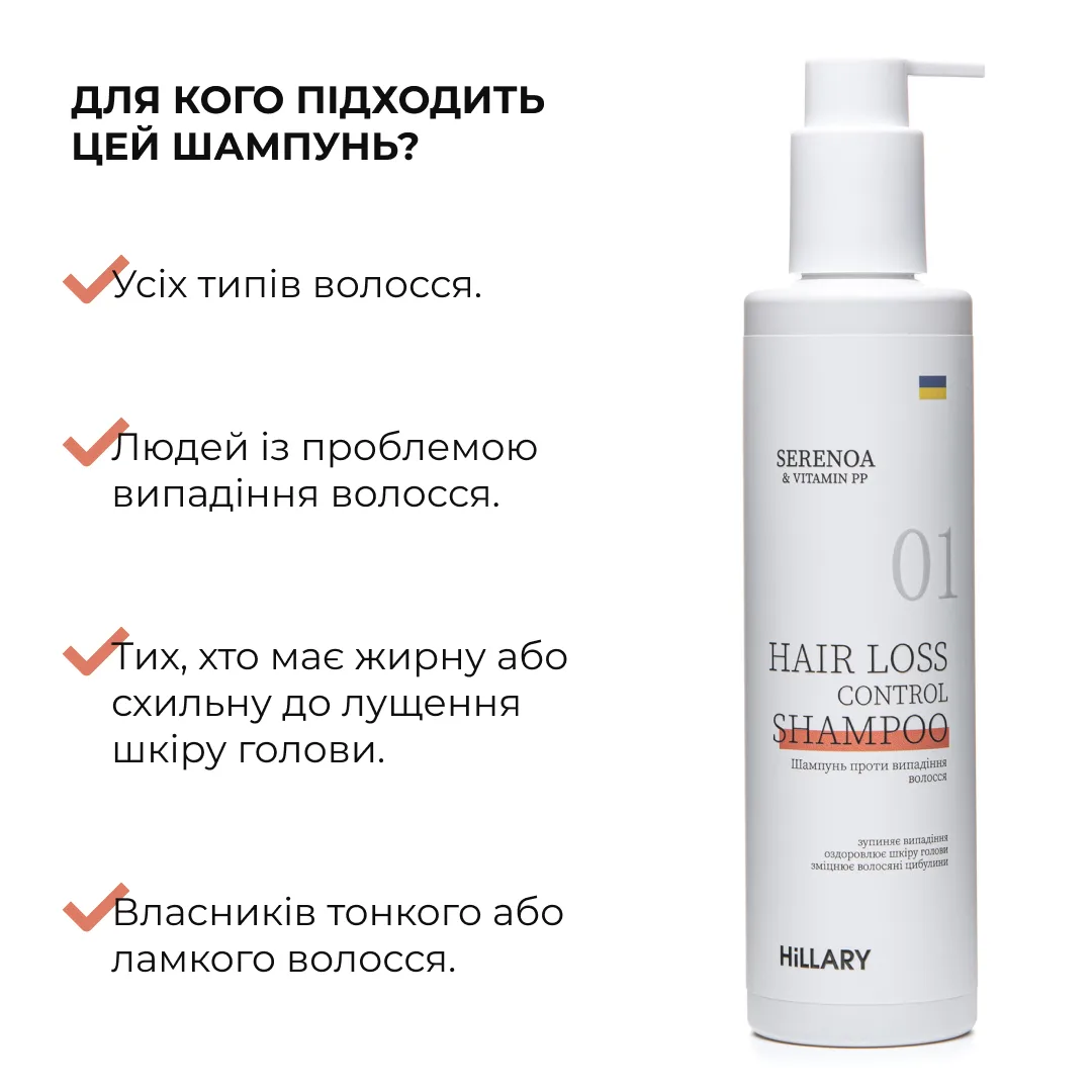 Набір комплексного догляду проти випадіння волосся Hillary Perfect Hair Serenoa