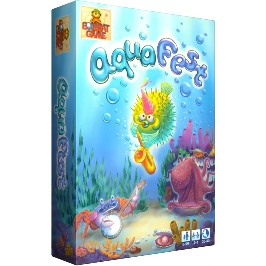 Настільна гра Aqua Fest розважальна для 2-4 гравців, 30х30 см, картонна