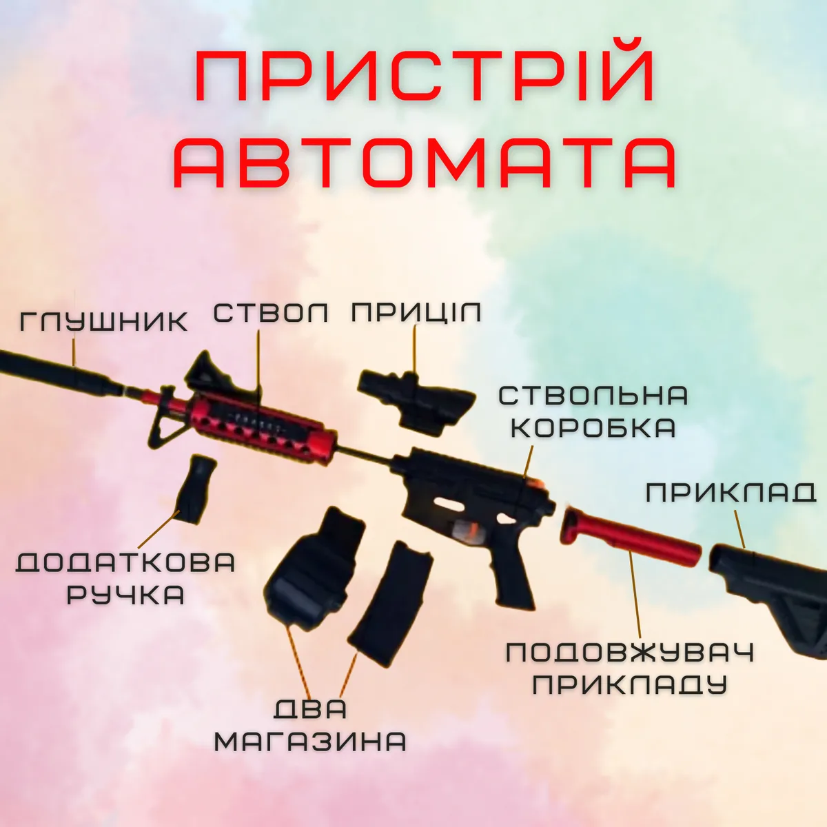 Дитячий гель бластер М416 автоматичний з глушником та оптикою пластик 95 см