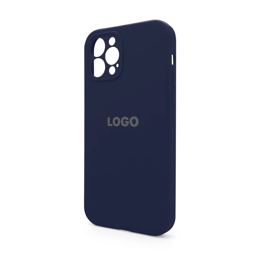 Чохол Silicone Case для Apple iPhone 12 Pro силіконовий закрита камера синій
