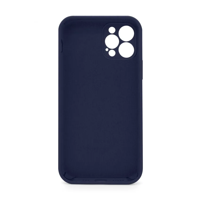 Чохол Silicone Case для Apple iPhone 12 Pro силіконовий закрита камера синій