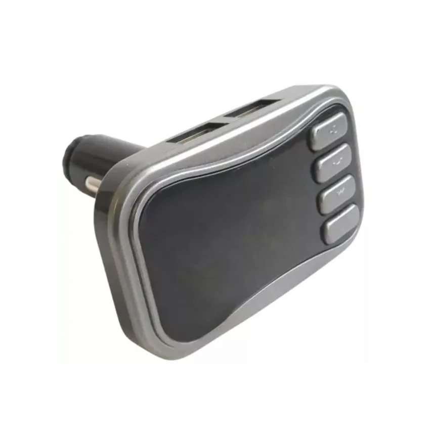 FM-трансмітер Bluetooth пластик чорний 4 порти 2 USB 2,1А з мікрофоном