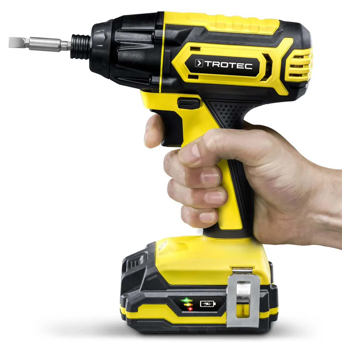 Гвинтоверт импульсный аккумуляторный Trotec 20V 2Ah желтый кейс