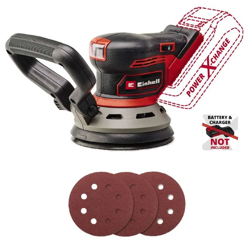 Акумуляторна ексцентрикова шліфмашина Einhell Professional TP-RS 18/32 Li BL - Solo PXC 18В, діаметр 125мм, вага 1.12кг, без батар