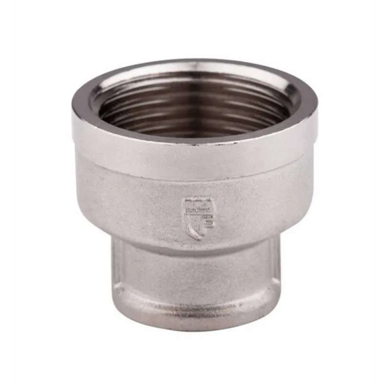 Муфта редукционная 2"x1 1/2" ВВ латунь никелированная Forte