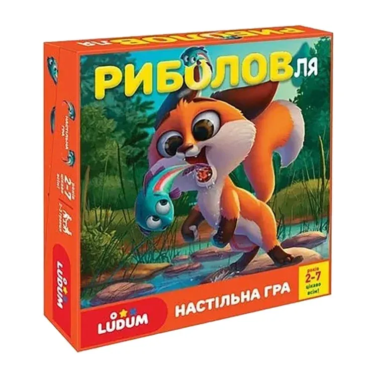 Дитяча настільна гра Рибалка Ludum силіконові 35 рибок для 2-3 гравців кольорова