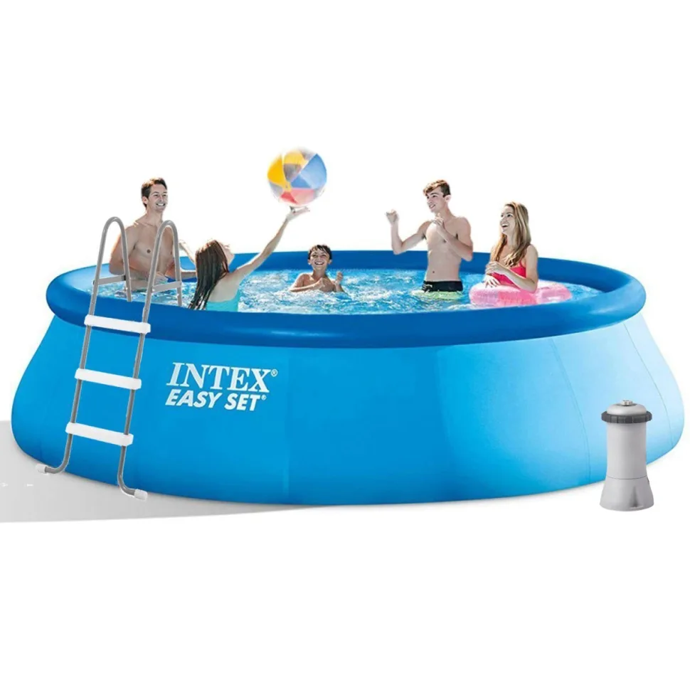 Надувний басейн Intex 457х107 см 12430 л ПВХ Синій