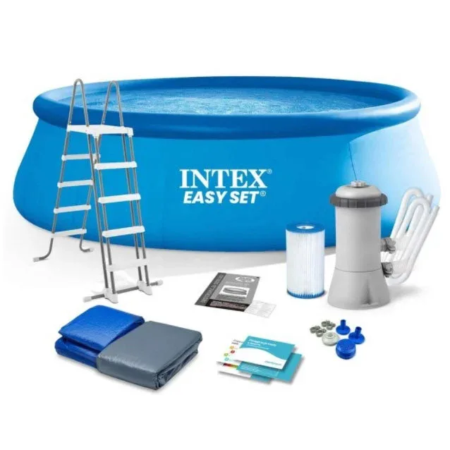 Надувний басейн Intex 457х107 см 12430 л ПВХ Синій