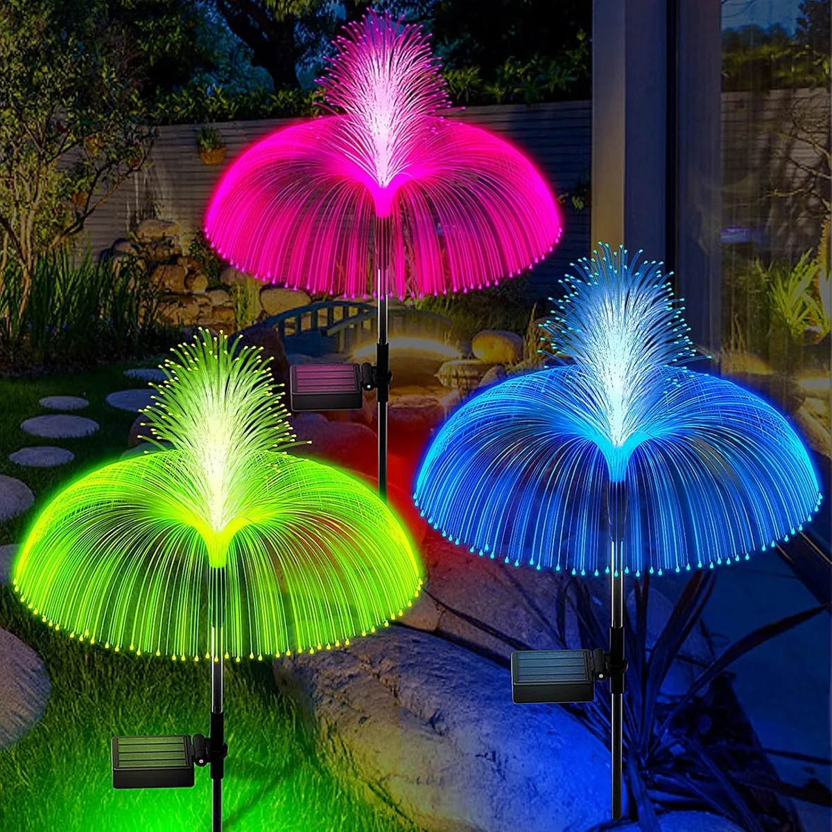 Садовая солнечная LED-лампа SuperLED 81 см Пластик RGB Ассорти