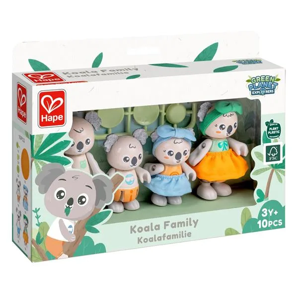 Деревянный набор Hape Семья коал 24х5х18 см разноцветный