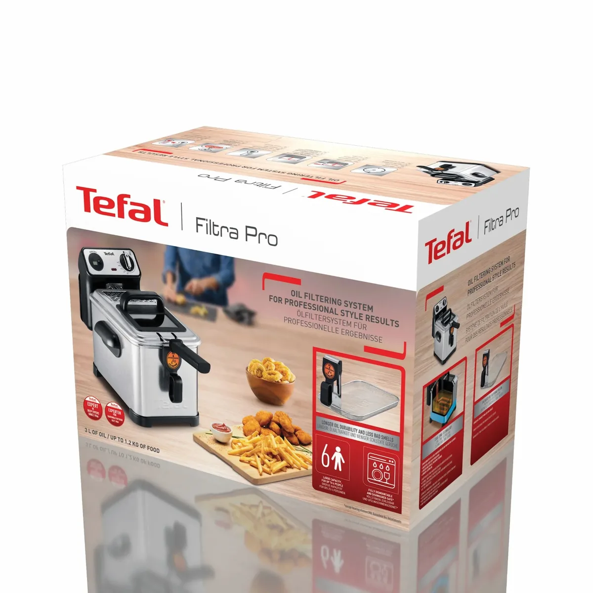 Фритюрниця Tefal нержавіюча сталь 3 л 2400 Вт чорна