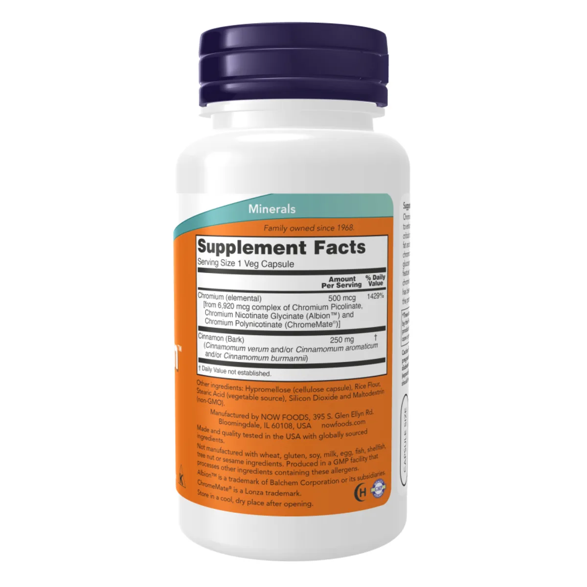 Tri-Chromium 500 мкг NOW Foods вегетарианские капсулы 180 шт