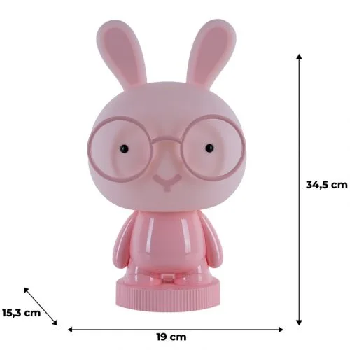 Светильник-ночник LED с аккумулятором Bunny розовый.