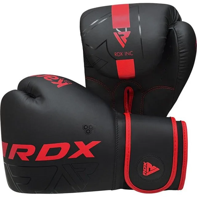 Боксерські рукавиці RDX Inc штучна шкіра 10 унцій червоні з капою в комплекті