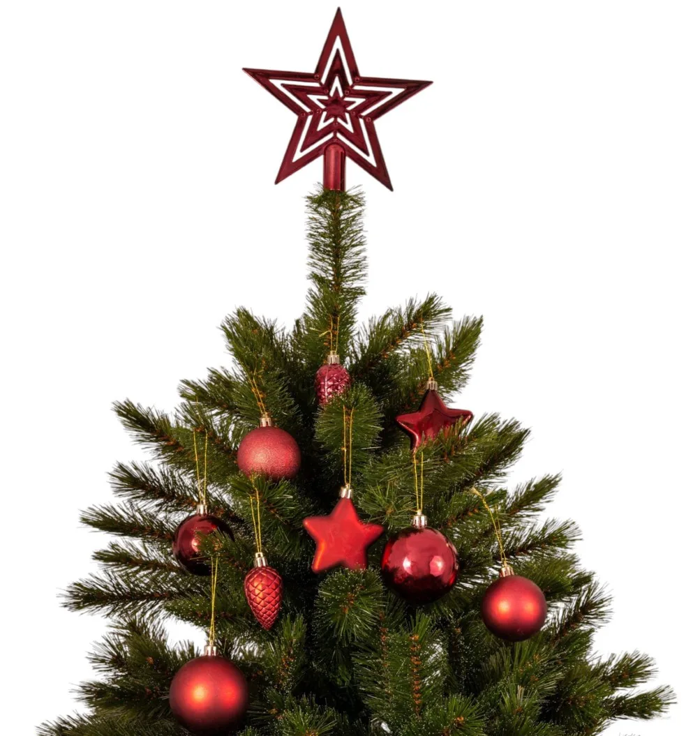 Елочные пластиковые шары и украшения Mica Decorations 40 шт 6 7 8 см Вишневые