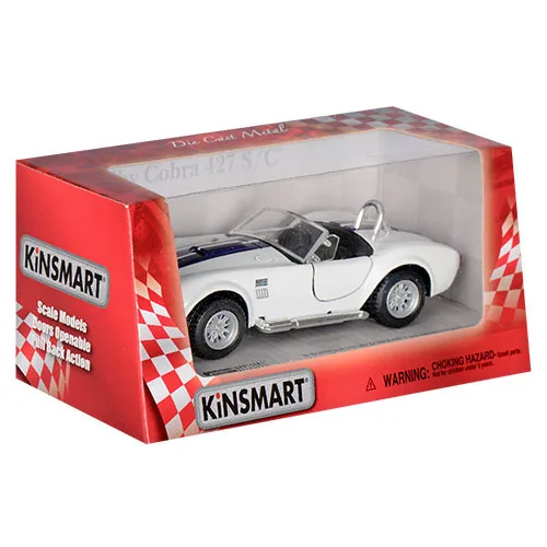Детская коллекционная машинка Kinsmart металл 12 см белая инерционная