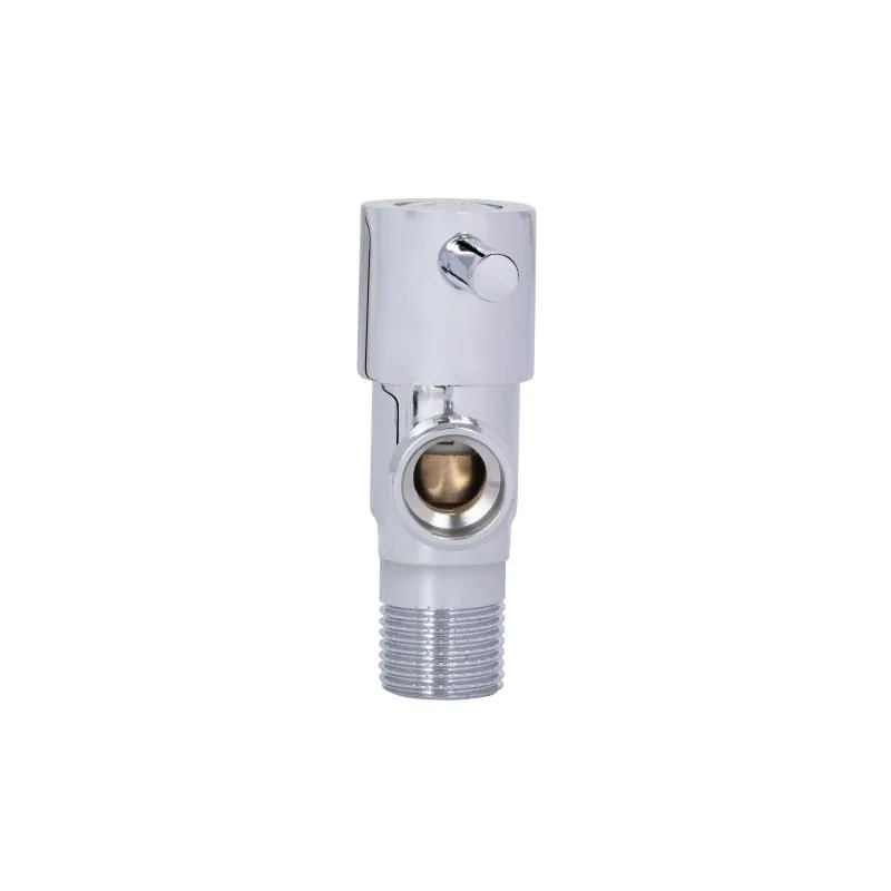 Кутовий кран 1/2" з керамічною буксою латунь хромований Thermo Alliance Standart