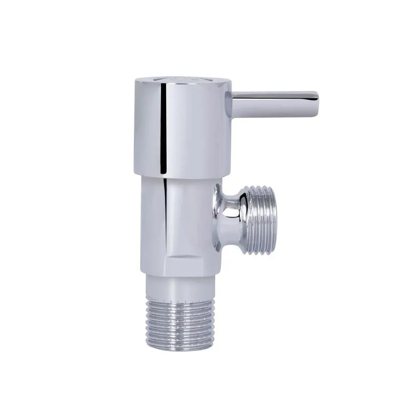 Кутовий кран 1/2" з керамічною буксою латунь хромований Thermo Alliance Standart