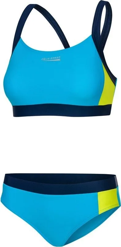 Купальник роздільний Aqua Speed поліамід еластан 36 блакитний жовтий чорний