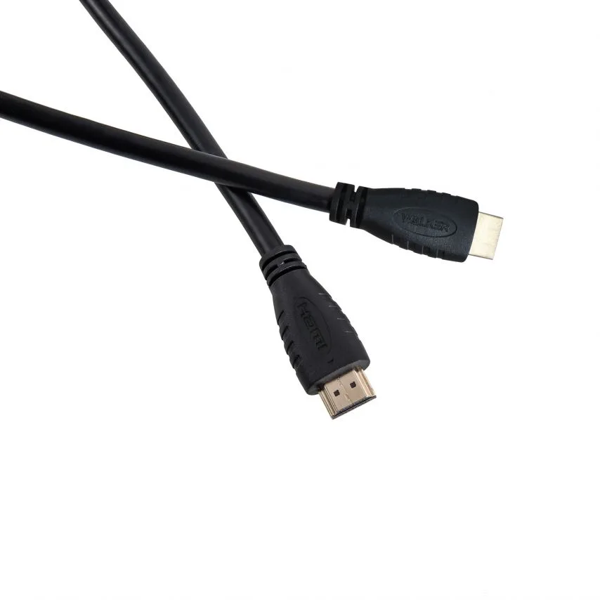 Кабель HDMI 4K 3м PVC чорний WALKER