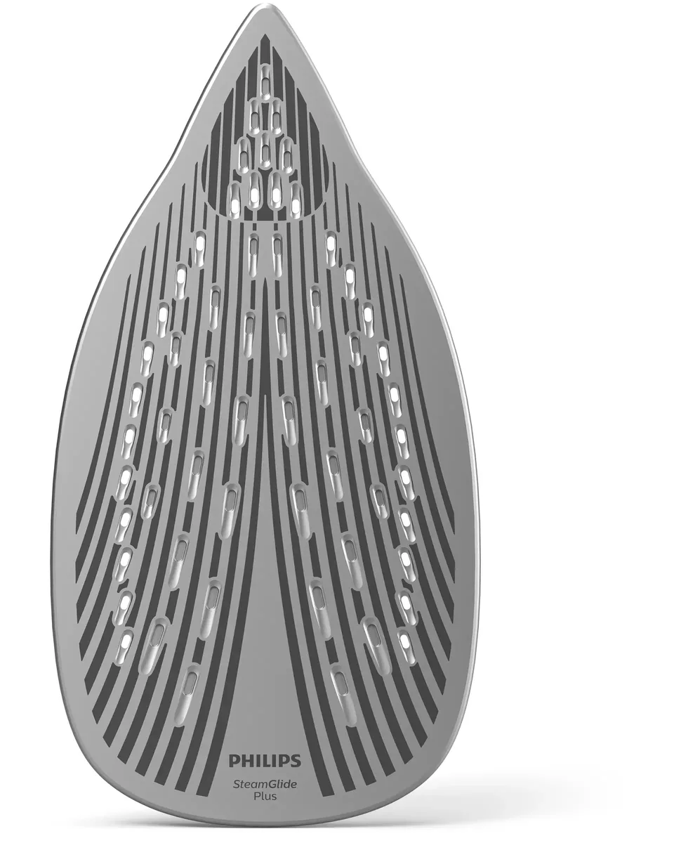 Парова праска Philips 5000 Series, 2400 Вт, 320 мл, паровий удар до 180°C, постійна подача пари 45 г/хв, керамічна підошва, блакит