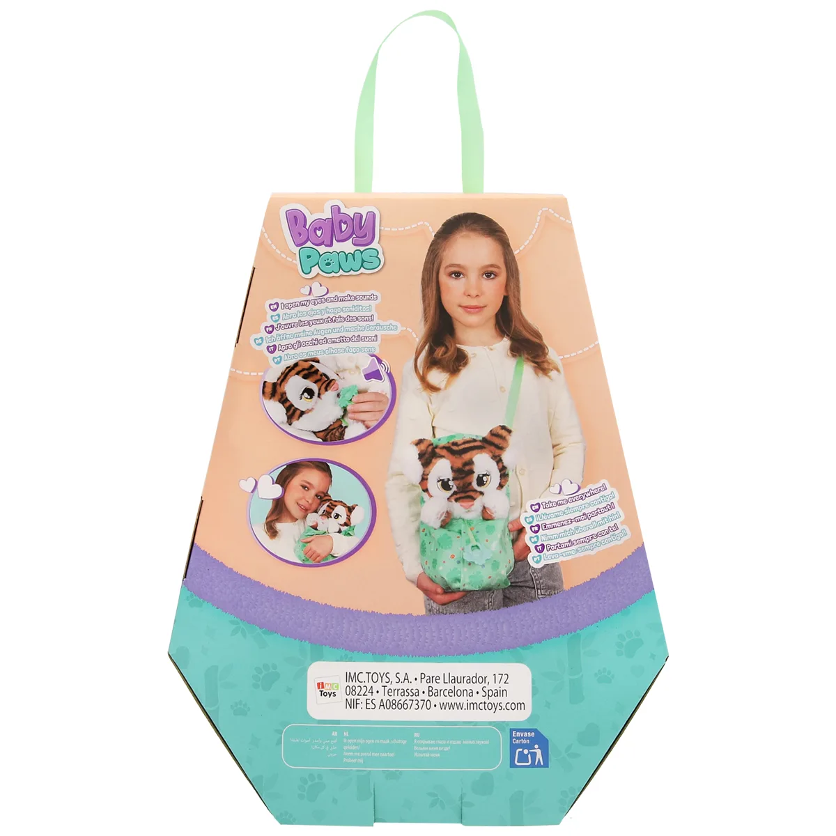 Інтерактивна іграшка Baby Paws текстильна 22х19х22 см Тигреня