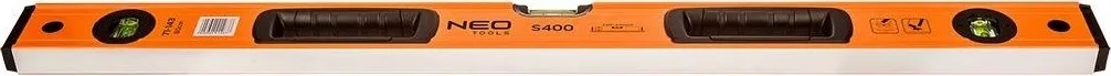 Уровень Neo Tools S 400 алюминиевый, 80 см, с тремя капсулами и двумя ручками
