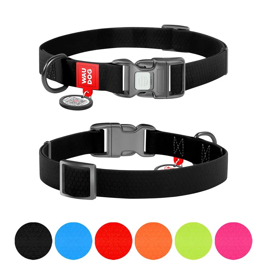 Нашийник WAUDOG Waterproof 15 мм x 25-35 см Collartex чорний