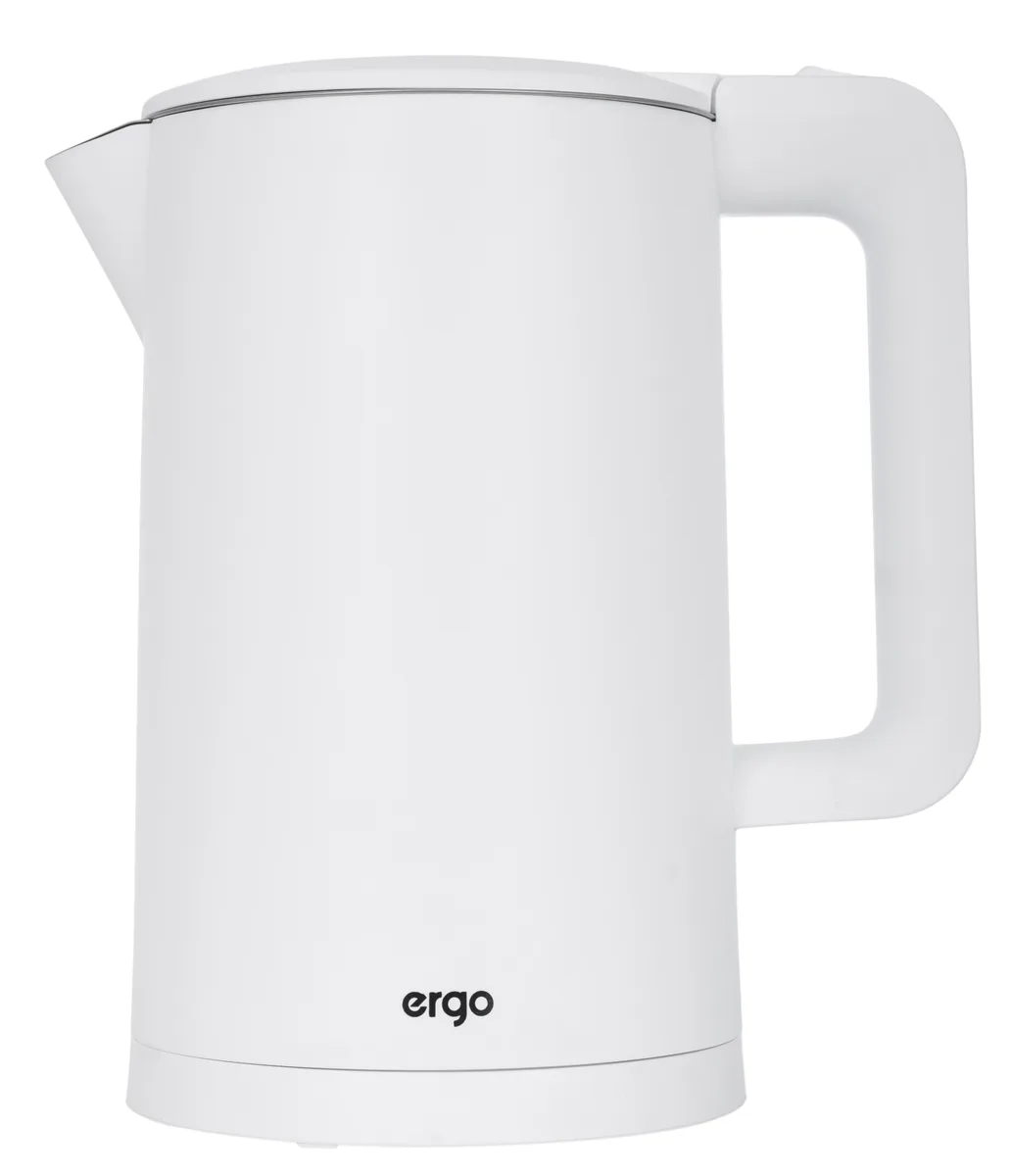 Електрочайник ERGO 1,7 л Пластик Нержавіюча сталь Білий 1850-2200 Вт