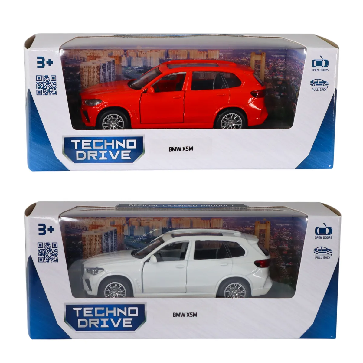 Автомодель TechnoDrive метал 11,5х5,1х4 см біла червона