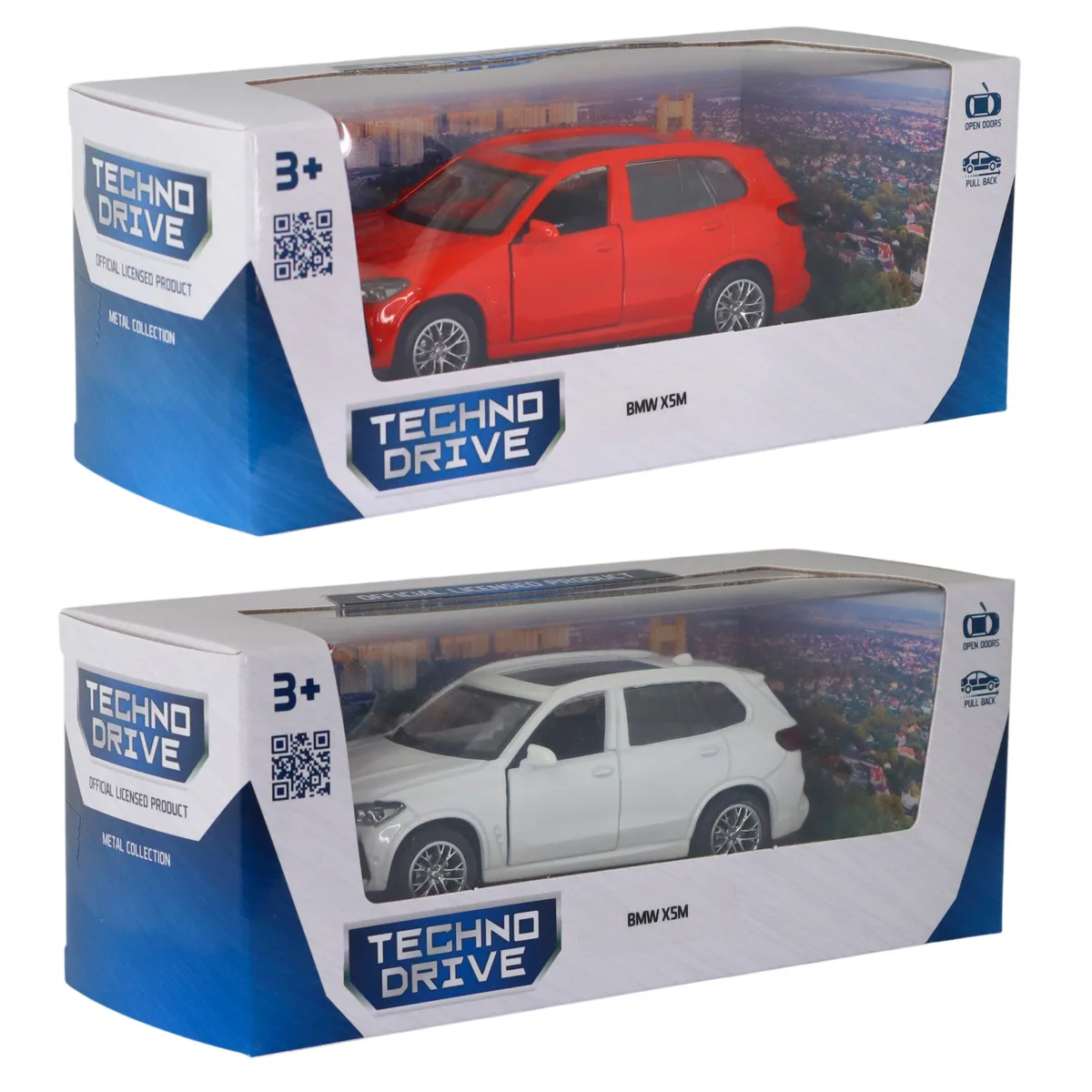 Автомодель TechnoDrive метал 11,5х5,1х4 см біла червона