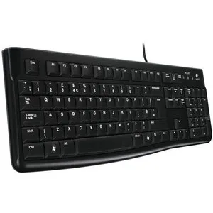 Клавіатура Logitech Дротова Мембранна Чорна USB 104 кнопки