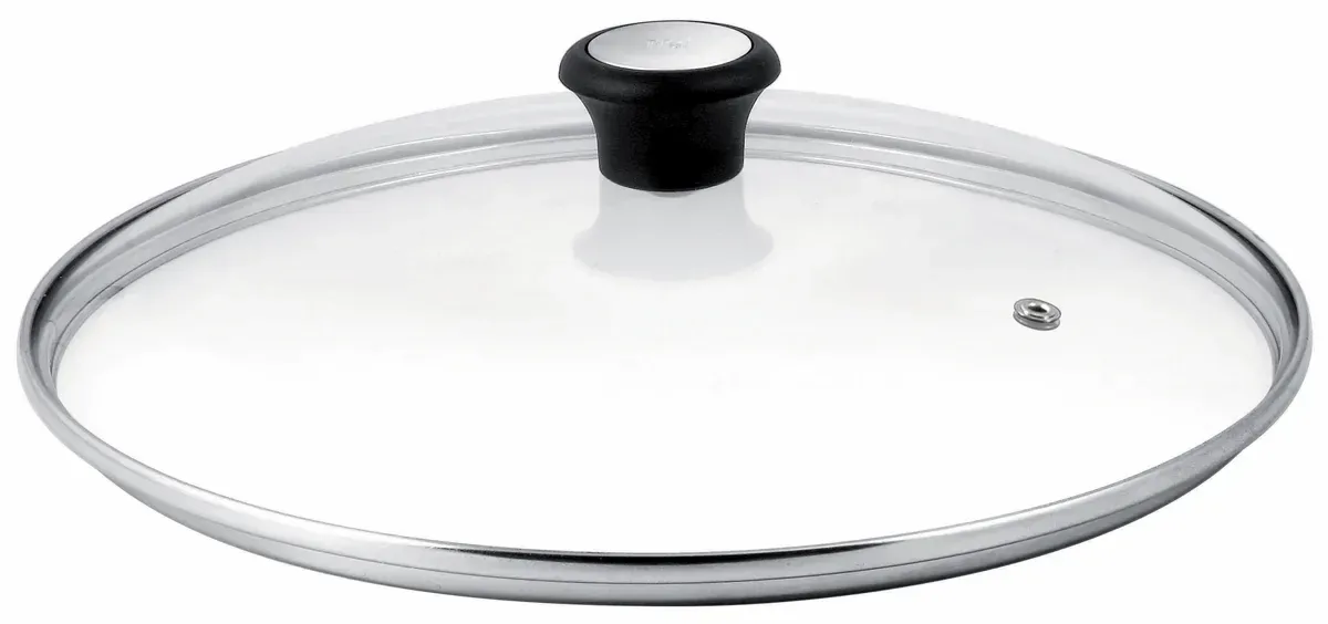 Кришка для каструлі Tefal, 20 см, скляна з пластиковою ручкою.